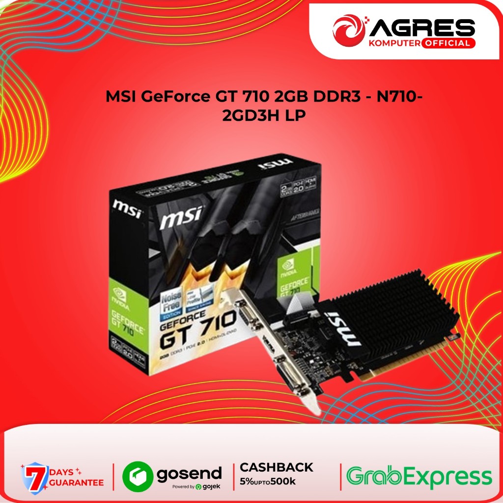 Jual MSI GeForce GT 710 2GB DDR3 - N710-2GD3H LP | Shopee Indonesia