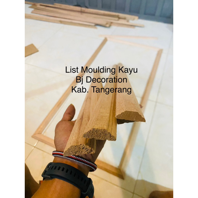 Jual WALL MOULDING/LIST PROFIL KAYU MERANTI | Shopee Indonesia