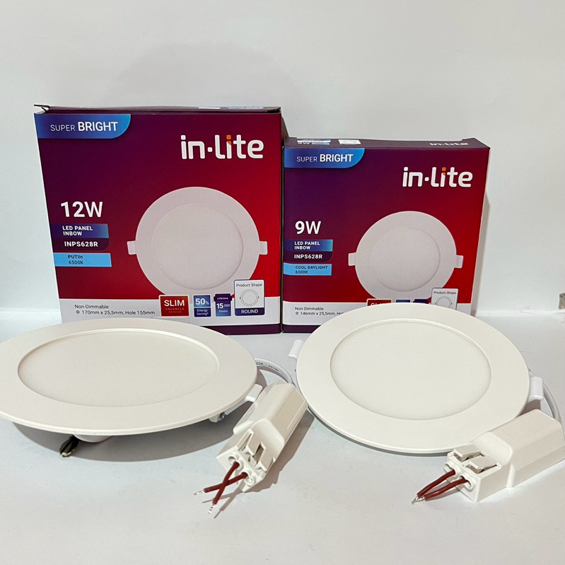 Jual Inlite Lampu LED Panel Light Downlight Inbow Putih Cool Daylight ...