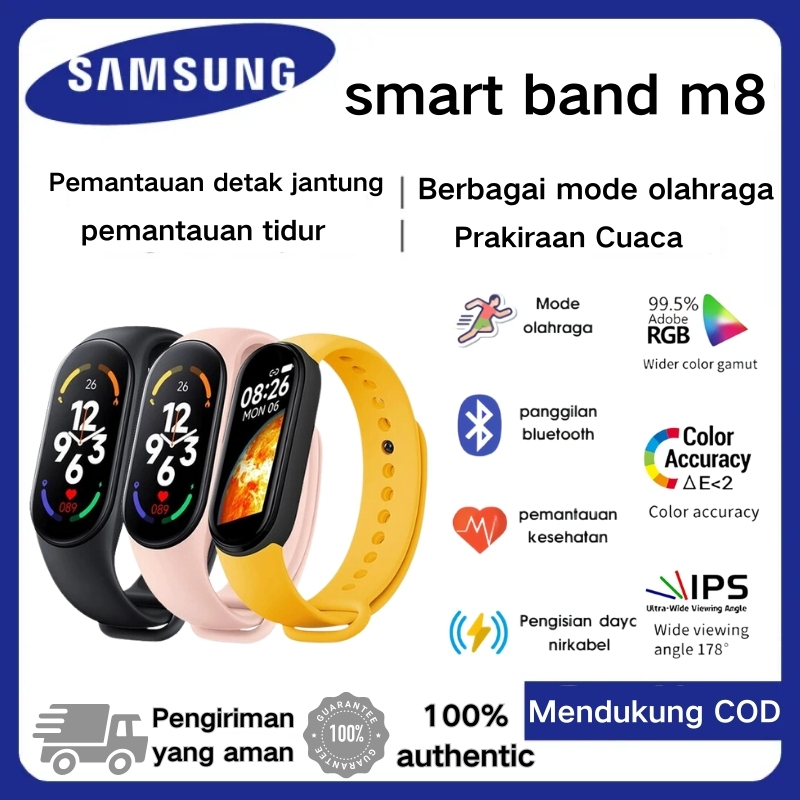 Jual 100% Original ️ Smartband M8 Smartwatch Wanita 1.62 Inci ...