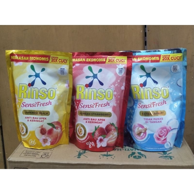Jual Rinso sensi fresh deterjen cair kemasan ekonomis pouch 360ml ...