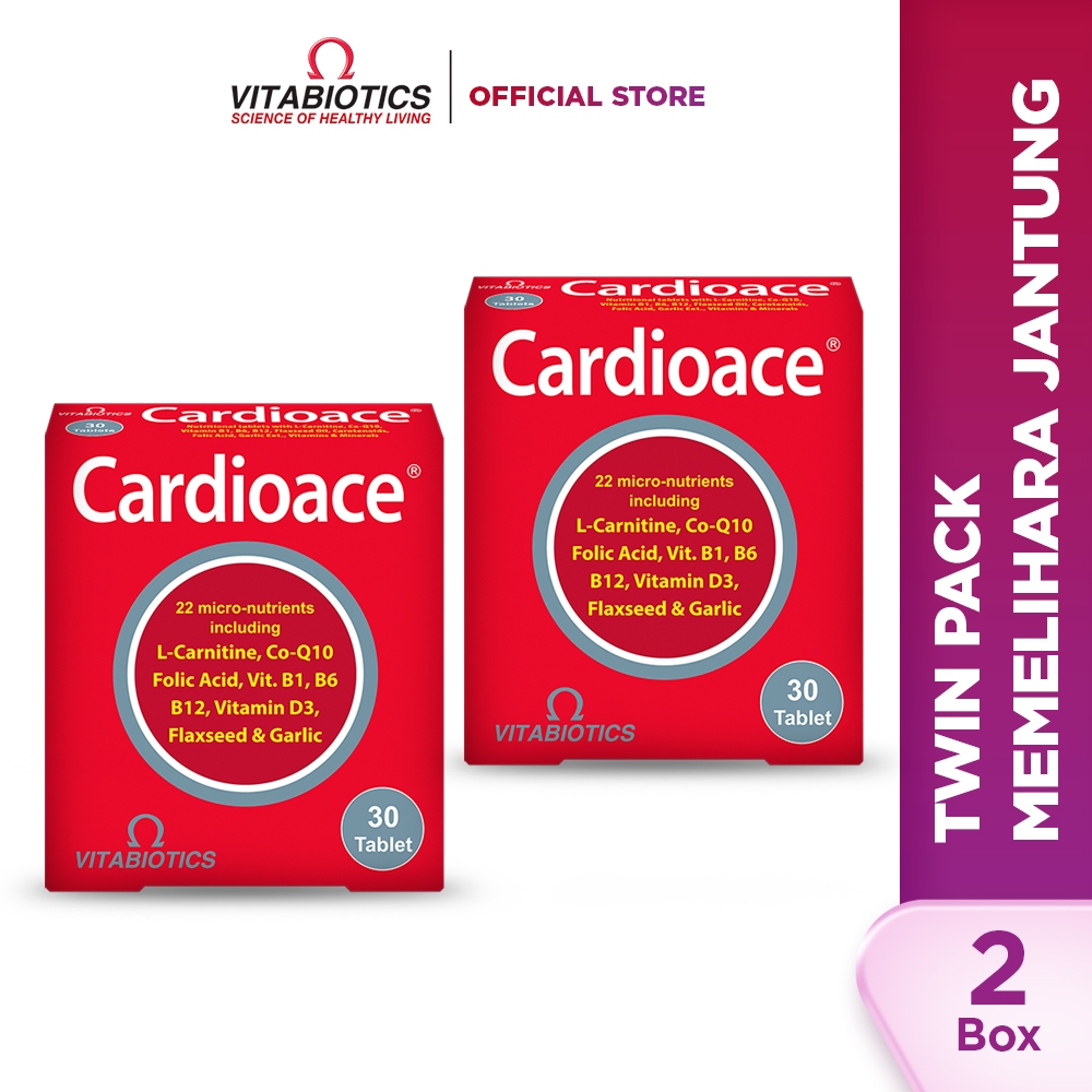 Jual Twin Pack Vitabiotics Cardioace @30 Kapsul - Suplemen Memelihara ...
