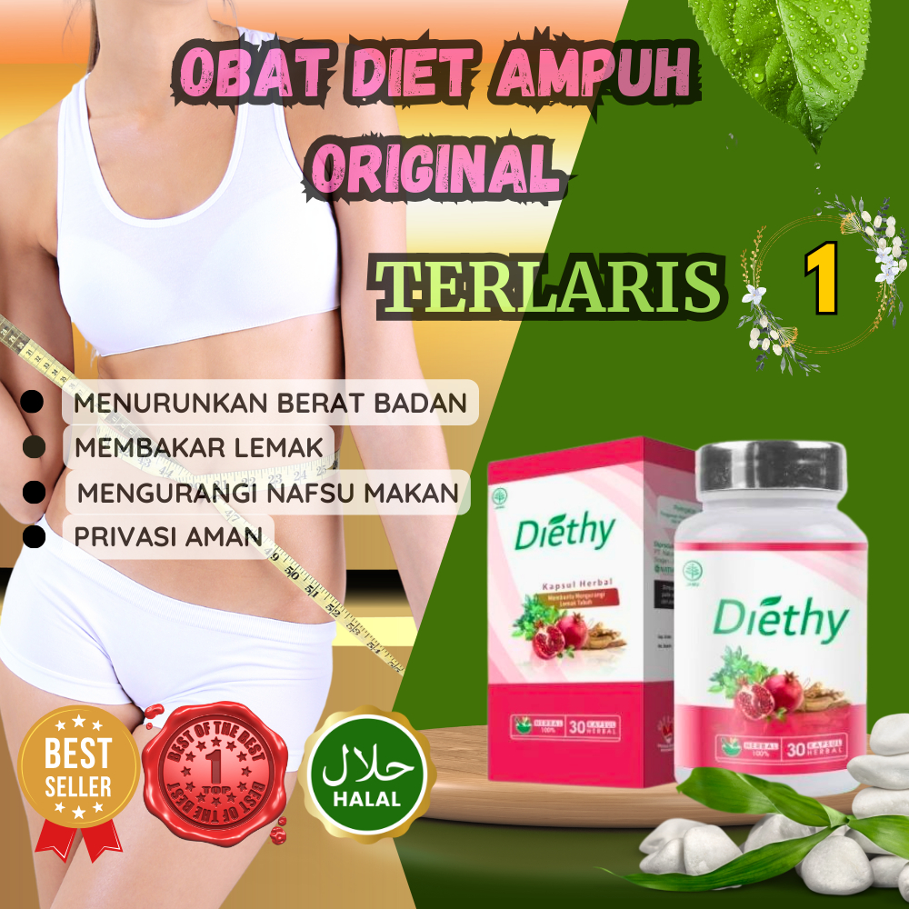 Jual Obat Pelangsing Penurun Berat Badan Ampuh Diethy Original Herbal