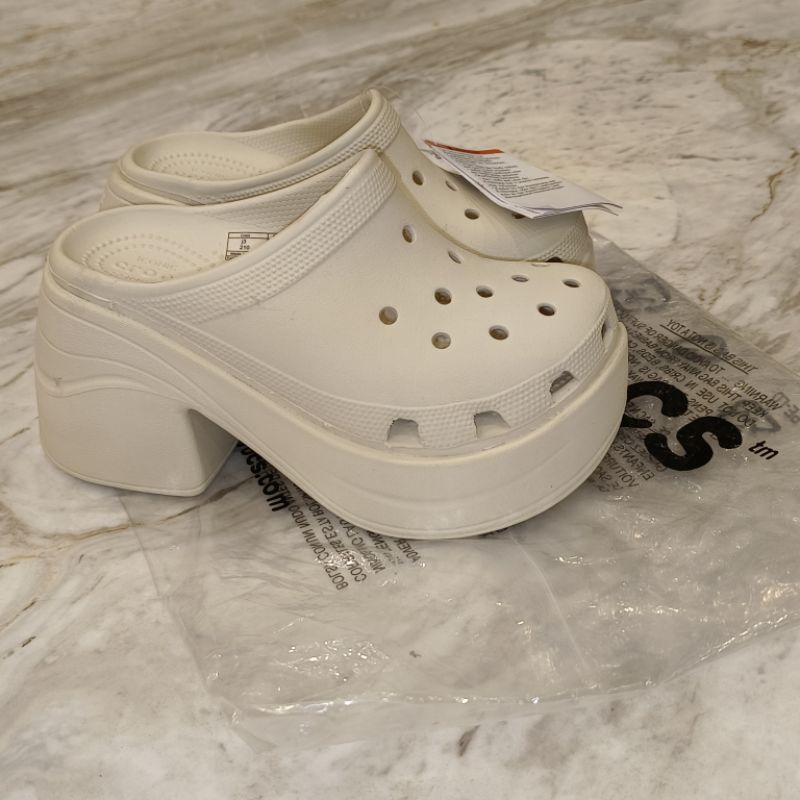 Crocs Heels Clog Black Nude