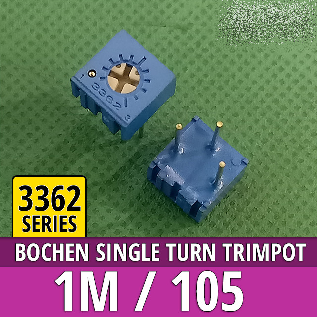 Jual Trimpot 1M / 105 seri 3362 Single Turn Cermet 1 Mega Ohm Elan73c ...