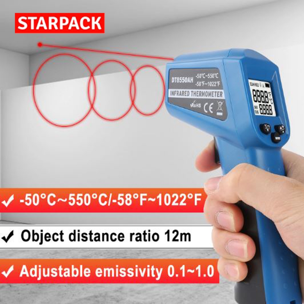 Jual Infrared Thermometer DT8550AH Termometer Tembak Industri -50 ...