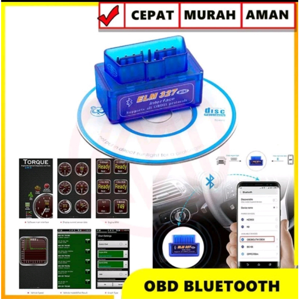 Jual Tool scanner motor injeksi Obd2 Yamaha DIAGNOSTIC SCAN Mini ELM ...