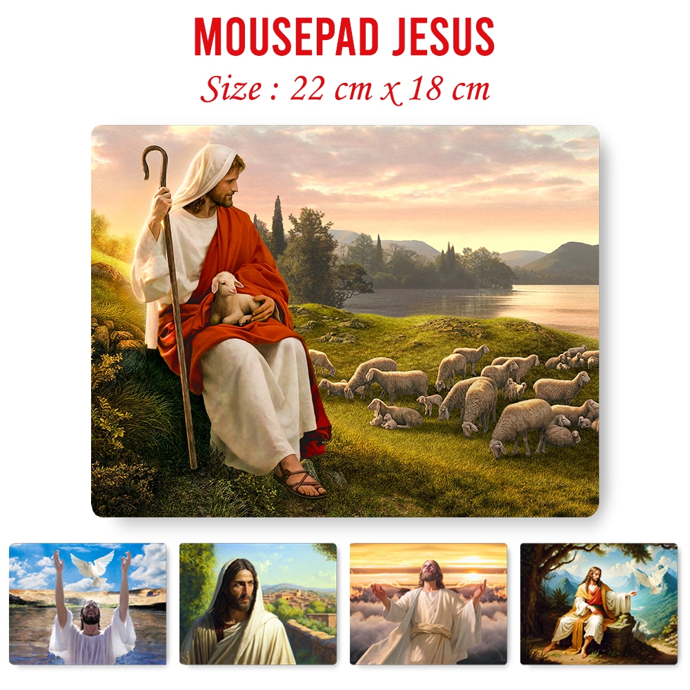 Jual Mousepad Jesus Alas Mouse Tatakan Mouse Suvenir Gift Yesus Bunda ...