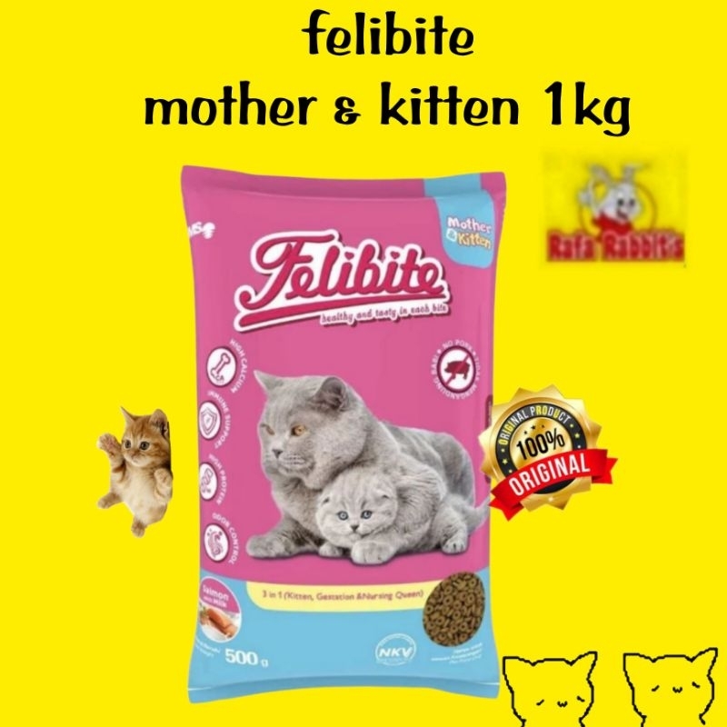 Jual felibite mother and kitten kemasan 1kg makanan kucing anak dan ibu ...