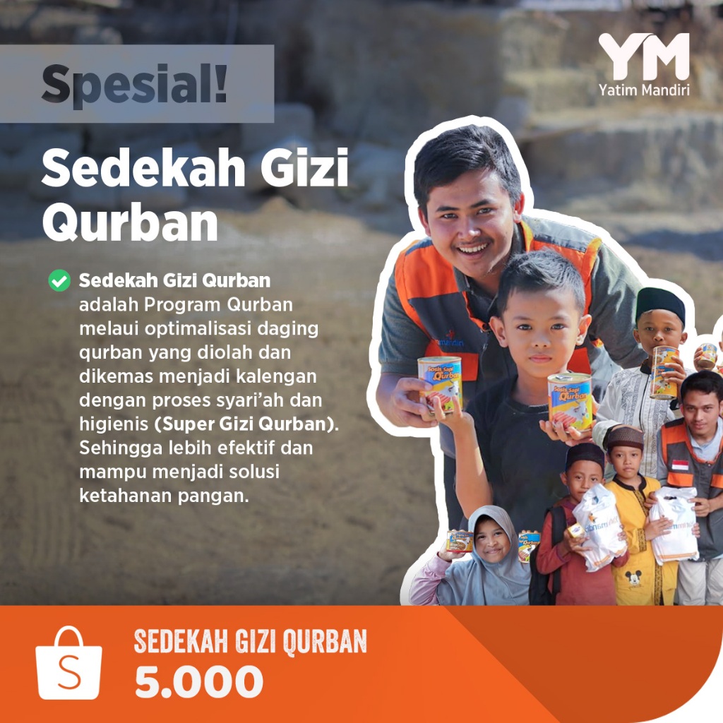 Jual Yatim Mandiri - Layanan Sedekah Gizi Qurban | Shopee Indonesia