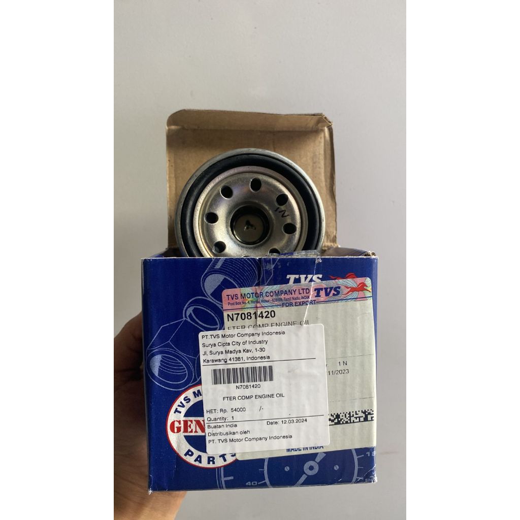 Jual FILTER COMP ENGINE OIL RR 310 Filter Udara TVS APACHE RR 310 CC Kode Part N7081420 Shopee Indonesia