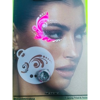 Truccabimbi Kit Anallergici Atossici Set 25 Stencil Per Pittura Facciale - Motivi Fiori, Farfalle Per Trucco Bambini Henne Per Tatuaggi - Foto 10