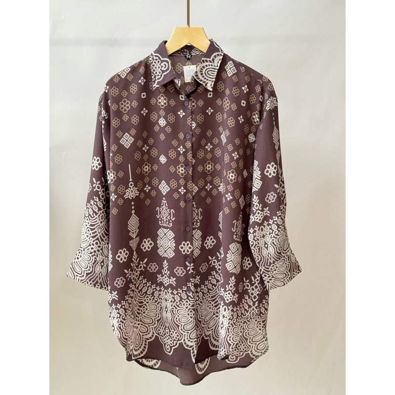 Jual kemeja basic paris ninna ricci silk tebal Ld120~XXL oversize ...