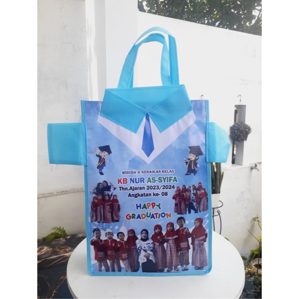 Jual Tas Goodie Bag Wisuda Graduation Perpisahan PAUD/TK/SD Custom Muat ...
