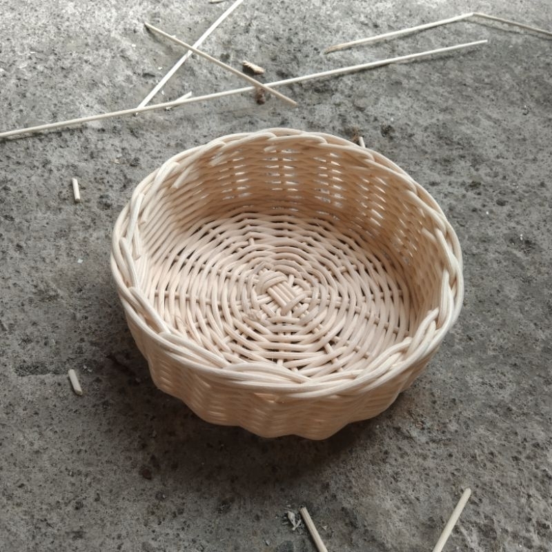 Jual Rotan Bulat Diameter 13cm tinggi 4cm | Shopee Indonesia