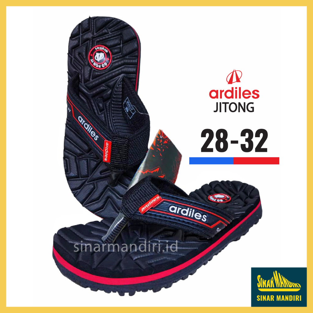 Jual Sandal Jepit Ardiles Jitong Anak Original Trendy 28-32 Merah Biru ...
