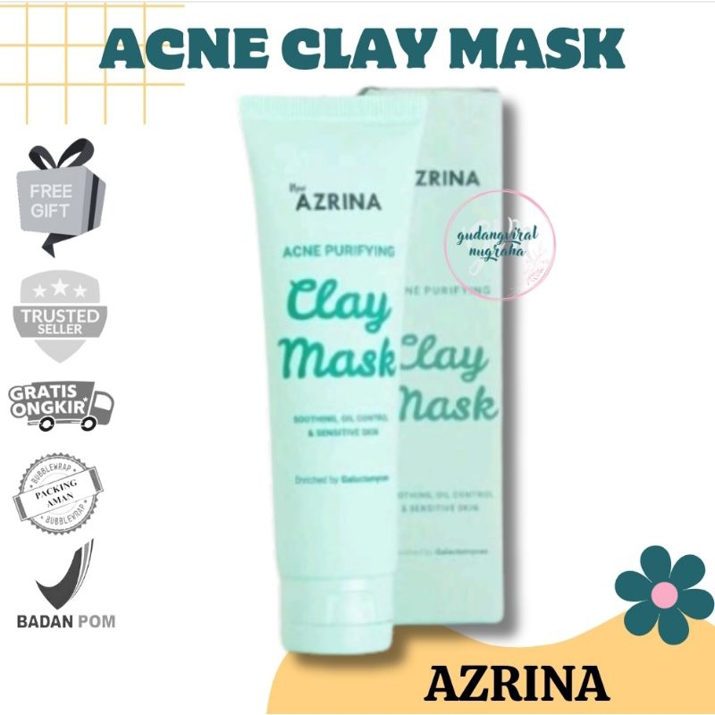 Jual ~GVN~ AZRINA ACNE PURIFYING CLAY MASK MASKER WAJAH WANITA PRIA ...