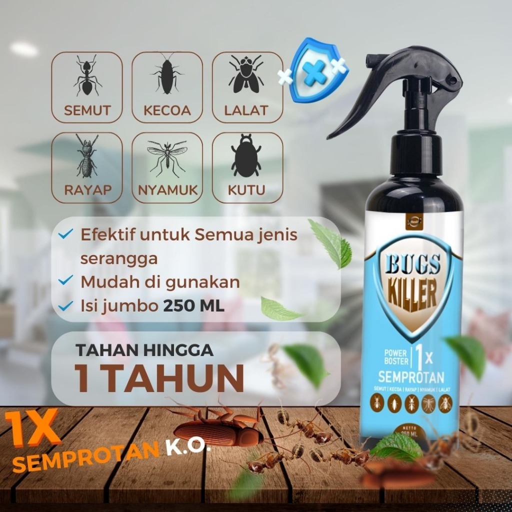 Jual BUGS KILLER Obat Racun Pembasmi Semut Semprot Ampuh Pembunuh Semua ...