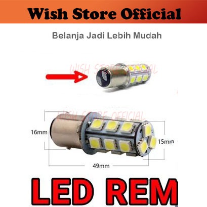 Jual Dop Bulb LED Bola Lampu Bohlam Stop lamp Rem Mobil Motor Besar ...