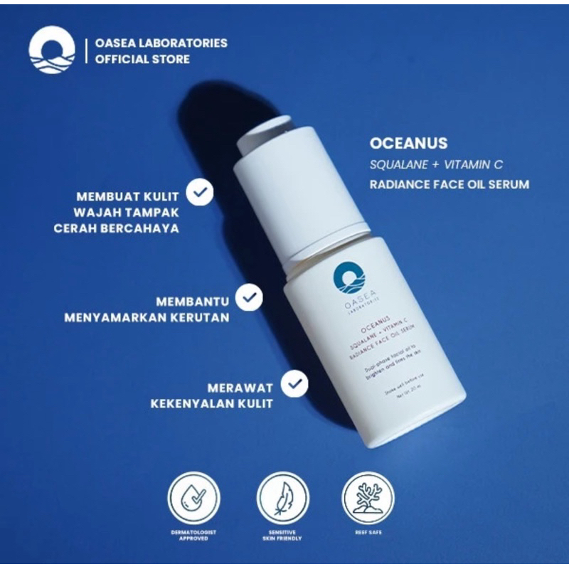 Jual OASEA Oceanus Squalane + Vitamin C Radiance Face Oil Serum 5ml ...