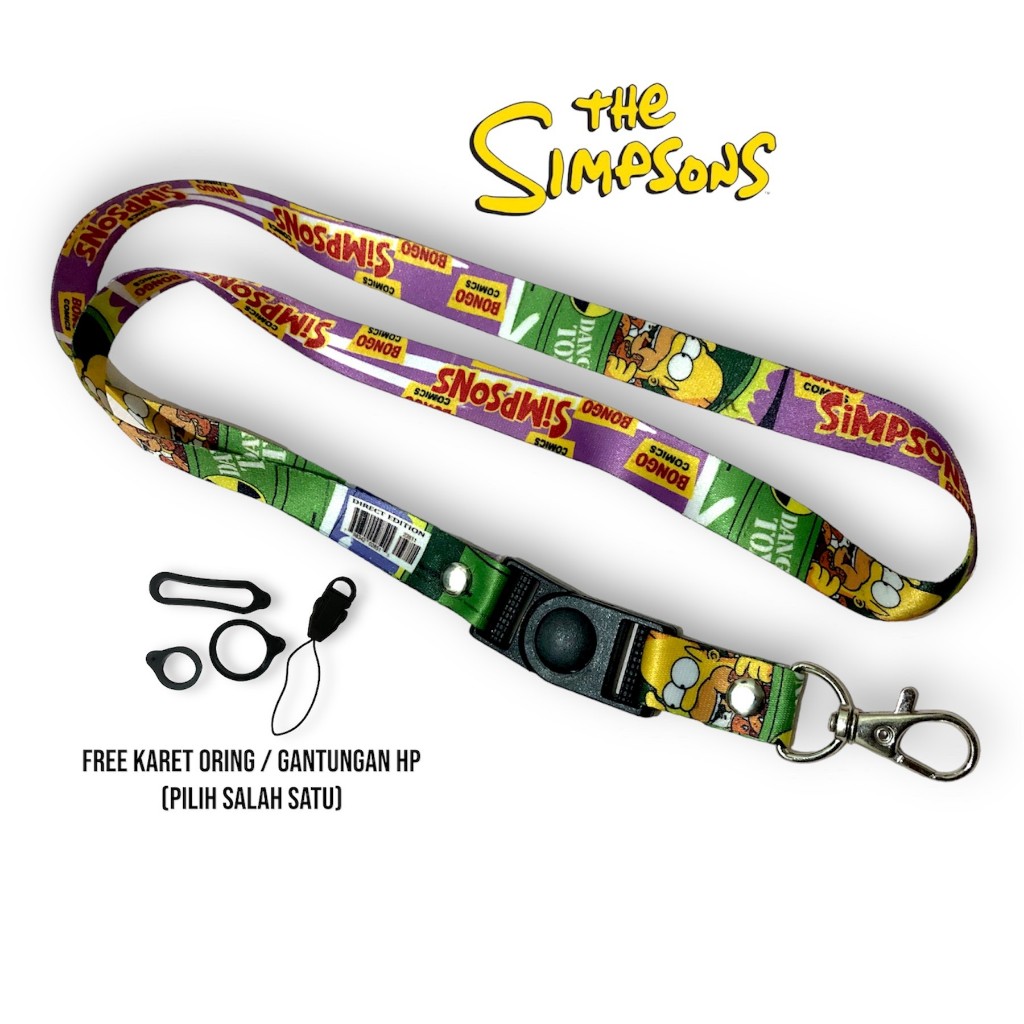 Jual The Simpson Hijau Kartun Lanyard Tali Gantungan HP handphone ...