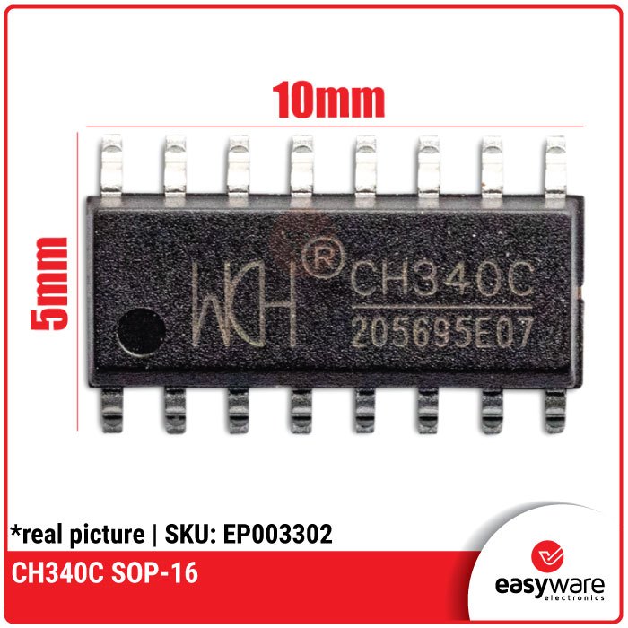 Jual CH340C CH340G CH340B CH340 SOP-16 IC USB to TTL ORIGINAL WCH IC ...