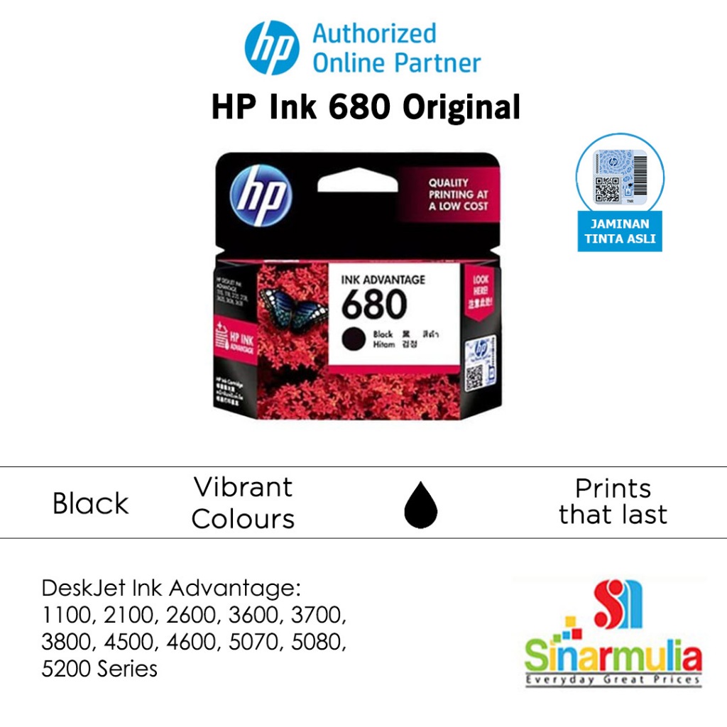 Jual HP 680 Black/680 Color Original Cartridge | Shopee Indonesia