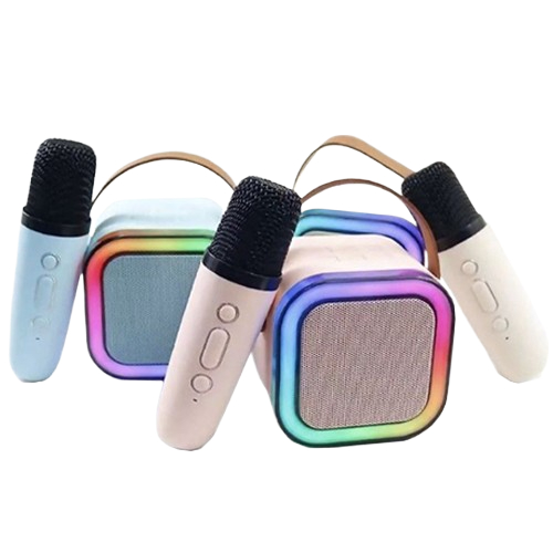 Jual Speaker Bluetooth Mini K12 Free 2 Mic Wireless led karaoke ...