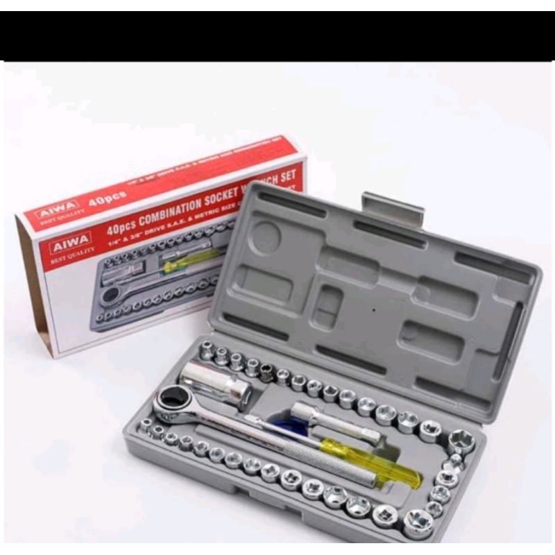 Jual Kunci Pas 40 Pcs Multipurpose Combination Socket Wrench Set ( 40