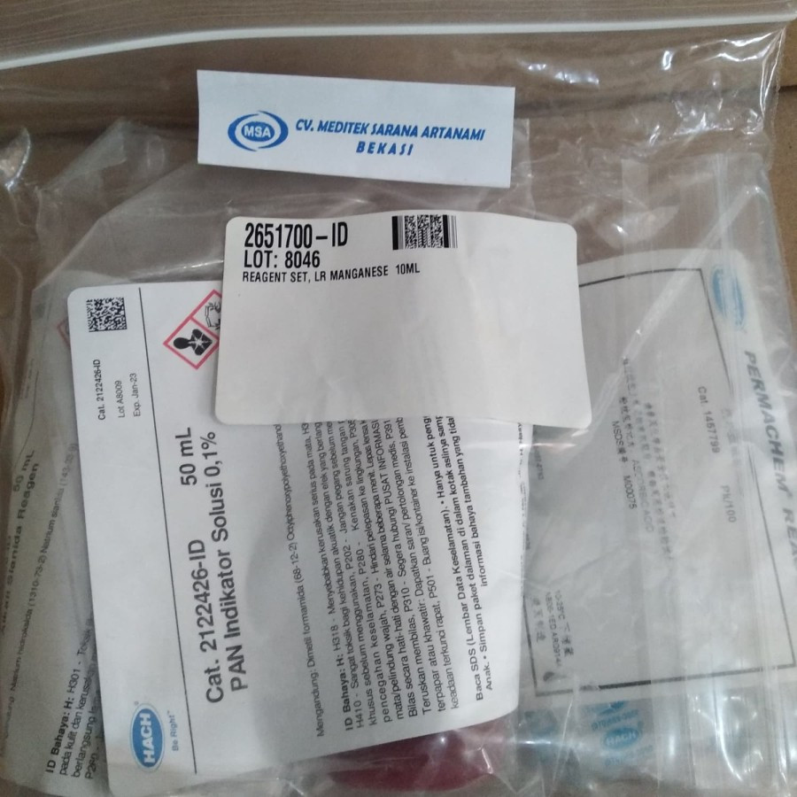 Jual HACH 2651700 Manganese Reagent Set LR PAN 10 ml Hach 26517-00 ...