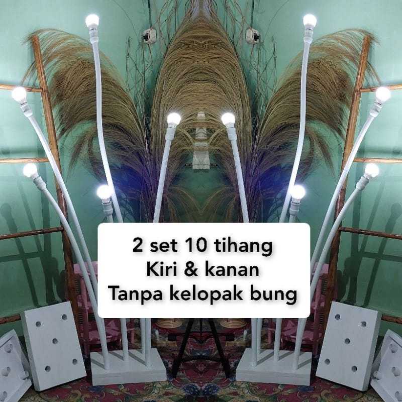 Jual Standing lampu kelopak bunga, backdrop dekorasi pelaminan