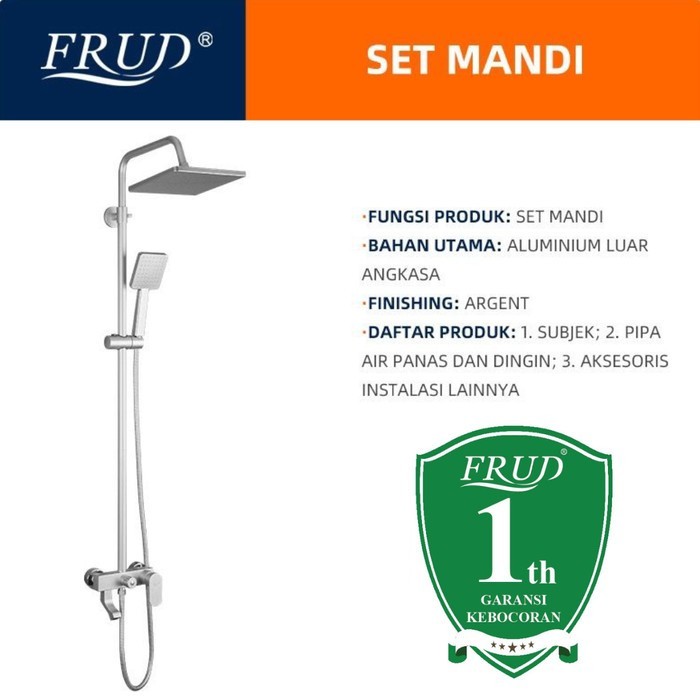 Jual Frud R24001 Shower Tiang Set Rain Shower Kamar Mandi Set Tiang ...