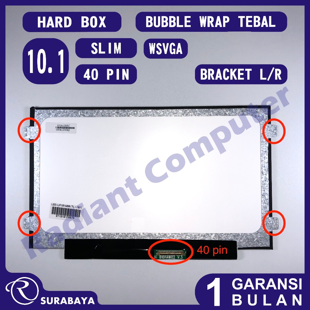 Schermo LCD LED 10.1 Pollici Per Netbook IBM Lenovo S100, Risoluzione 1024x600, Nuovo