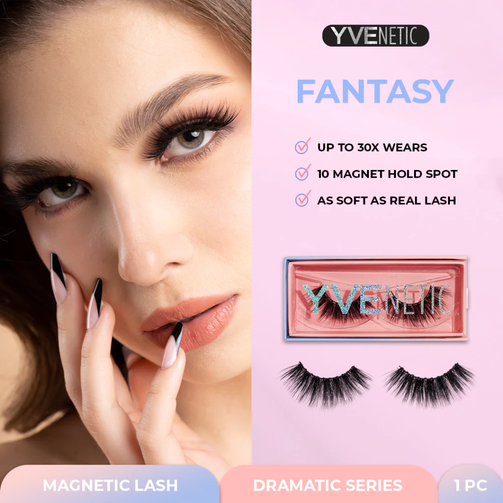 YVENETIC Fantasy (Dramatic) - Magnetic Eyelash | Bulumata Magnetik Tanpa Lem - Menggunakan Eyeliner Magnet