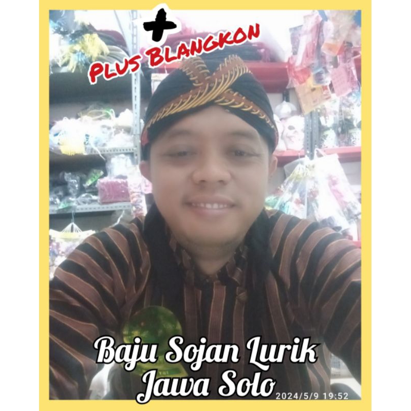 Jual Baju Adat Jawa Sojan Lurik Dewasa Plus Blakon | Shopee Indonesia