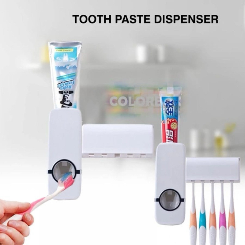 Jual DISPENSER ODOL TEMPAT SIKAT GIGI SET RAK KAMAR MANDI TOOTHPASTE ...