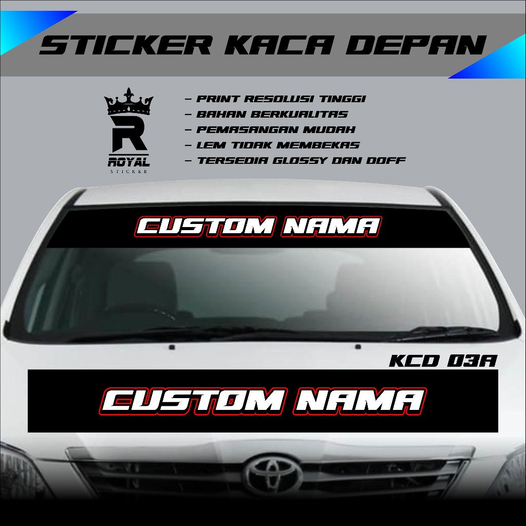 Jual STICKER KACA DEPAN MOBIL UNIVERSAL DENGAN DESIGN UNIK DAN MENARIK ...