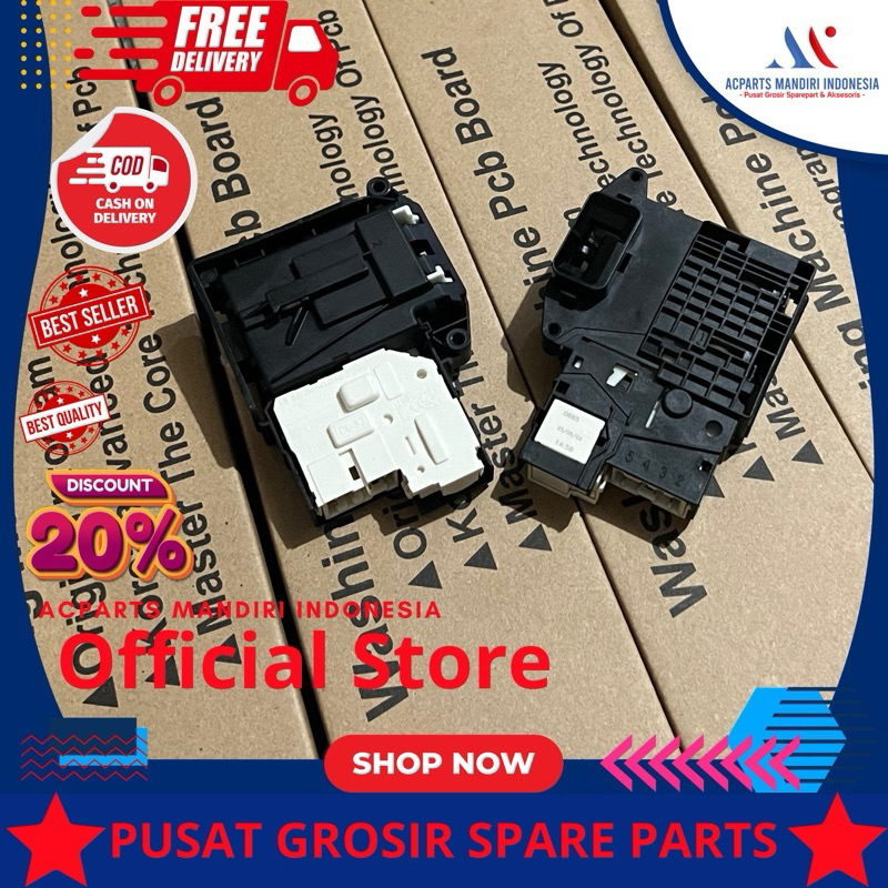 Jual LG FC1207S3W, Switch door lock mesin cuci Front loading Shopee