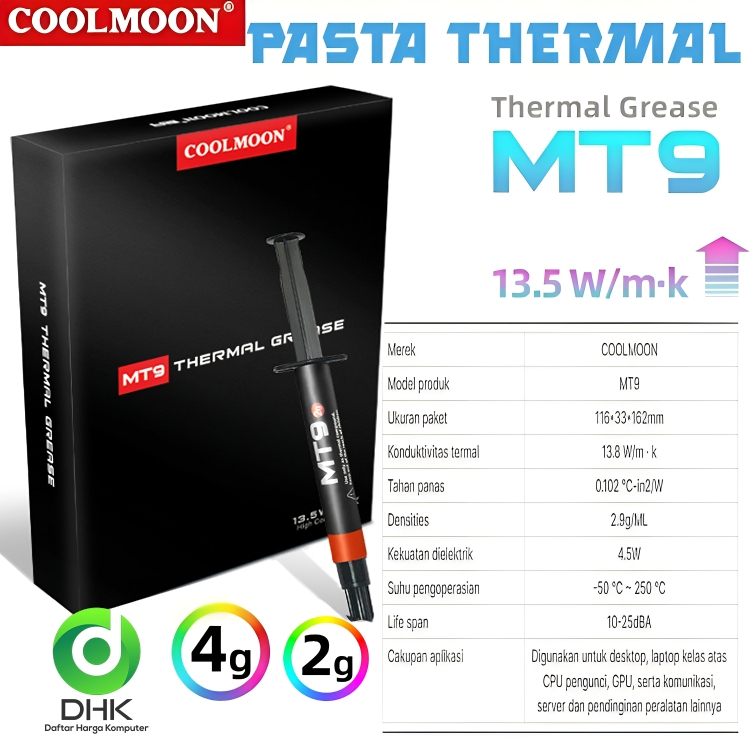 Jual COOLMOON PASTA PENDINGIN MT9 THERMAL PASTE | Shopee Indonesia