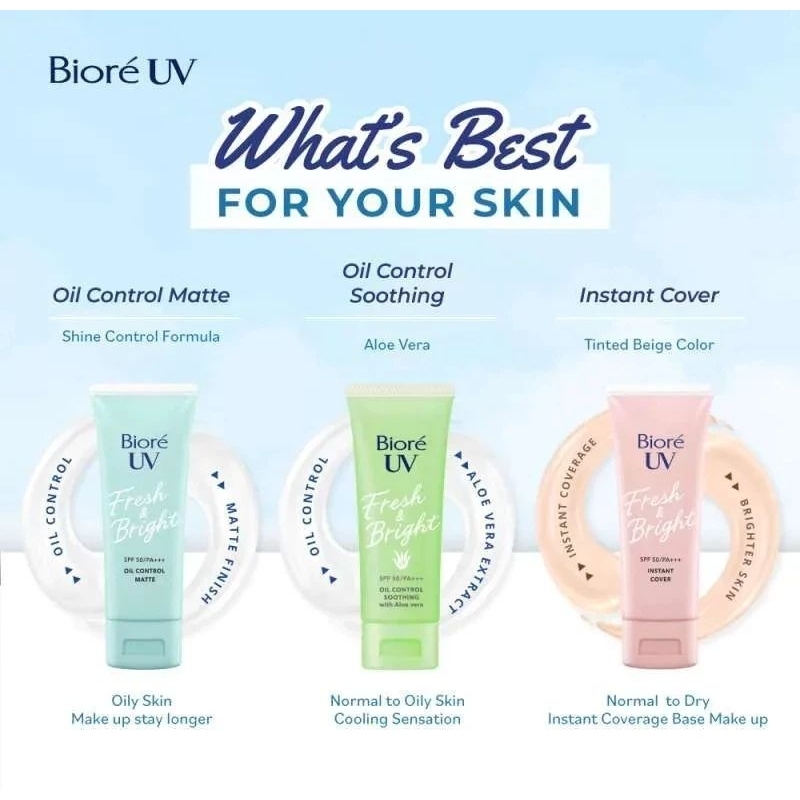 Jual Biore UV Fresh & Bright SPF 50/PA+++ | Shopee Indonesia