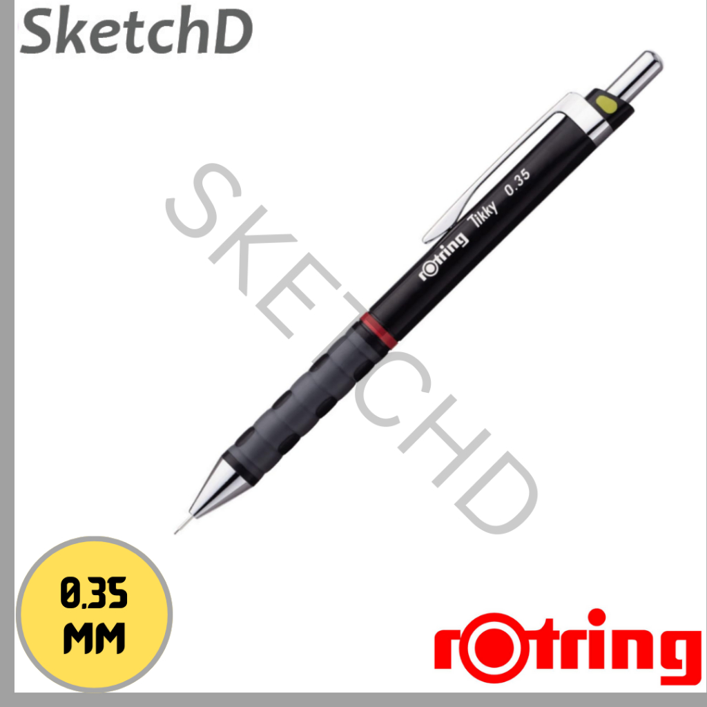 Jual Pensil Mekanik Tikky Rotring Lead Mechanical Pencil Black 0.3 0,3 ...