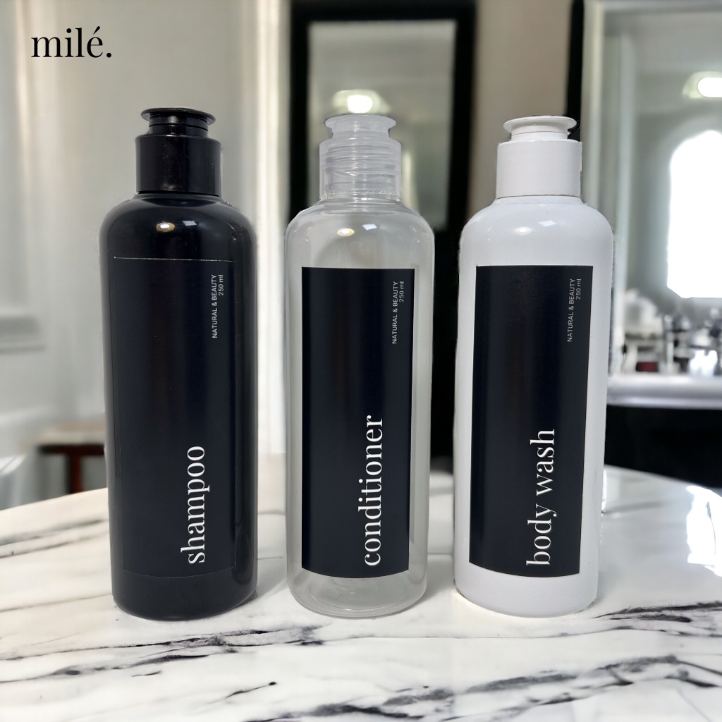 Jual BOTOL REFILL TRAVEL 250ML TUTUP FLIPTOP STICKER MINIMALIS/ BOTOL ...