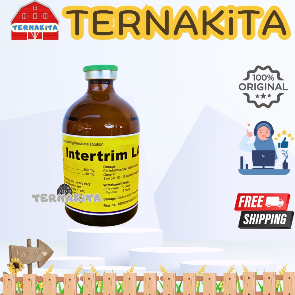 Jual INTERTRIM LA 100 ml - Antibiotik Hewan Spektrum Luas Sulfa ...
