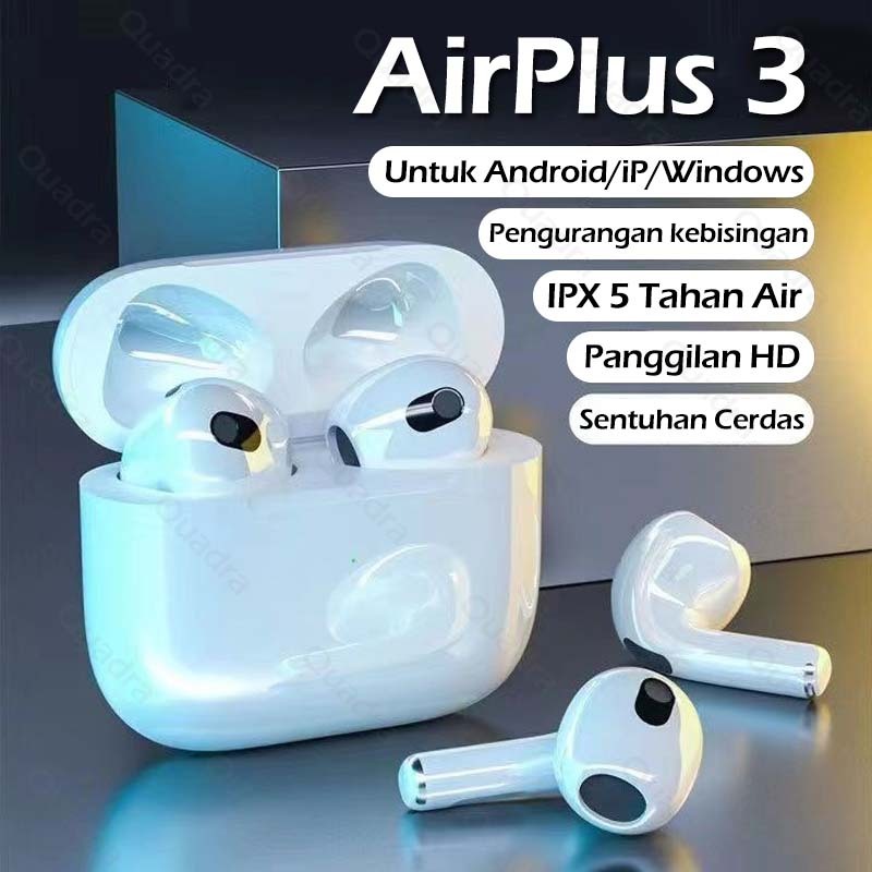 AirPlus3 Bluetooth Earphone TWS IPX5 Noise Reduction