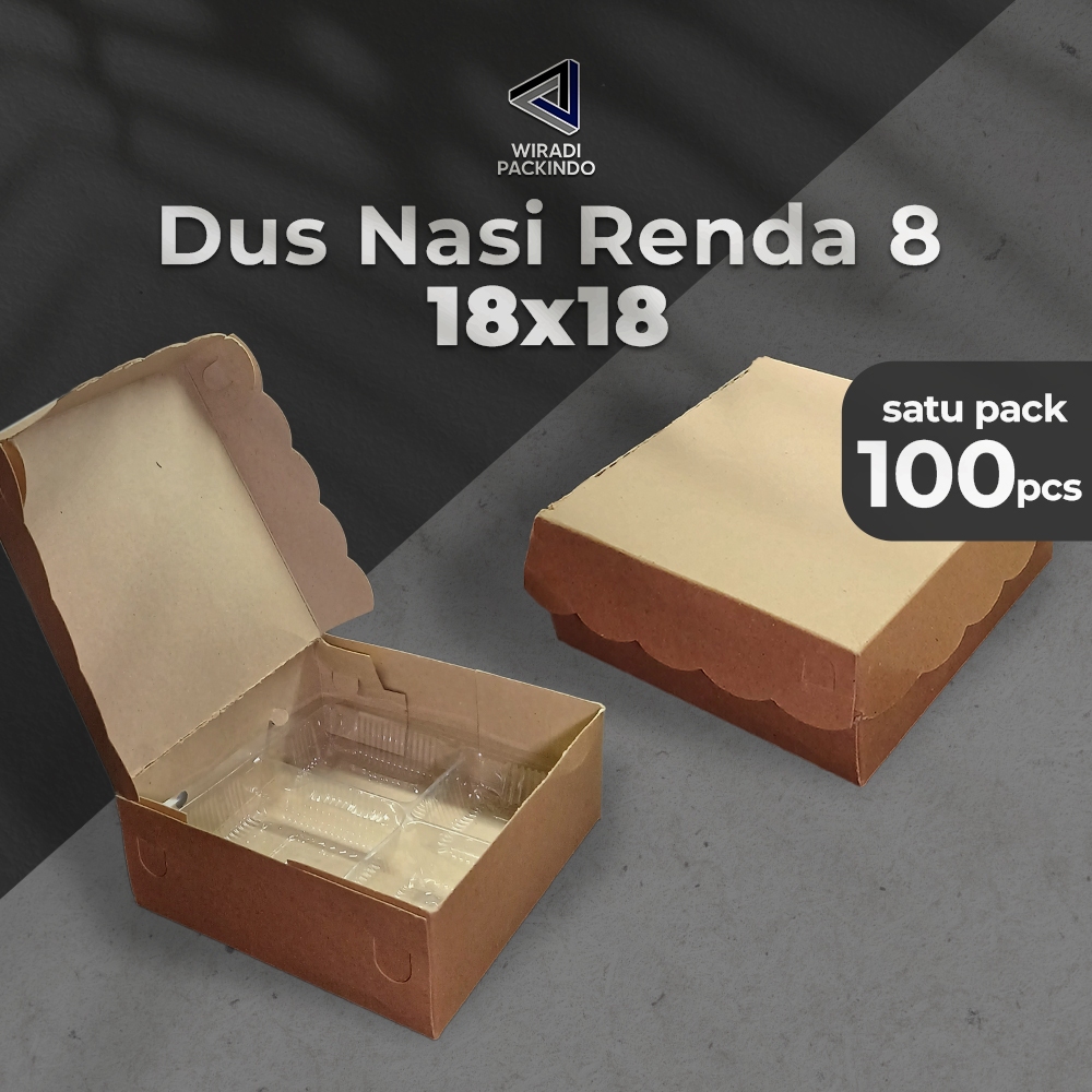Jual Kotak Nasi Catering Kraft Coklat Renda Dus R10 K & R8 Kemasan Kue ...
