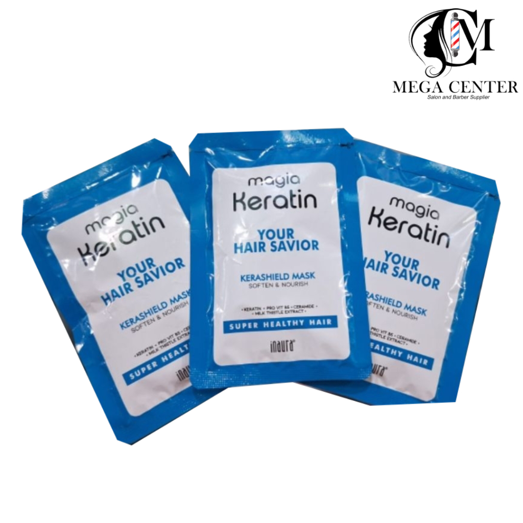 Jual INAURA Magia Keratin Kerashield Hair Mask Sachet 40gr | Shopee ...