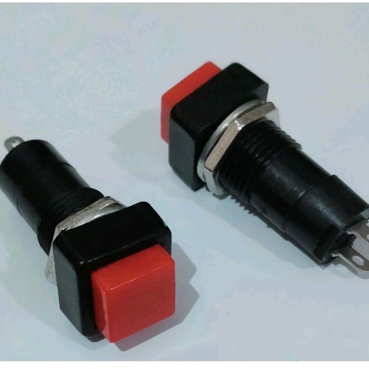 Jual PUSH ON OFF SAKLAR BUTTON KOTAK 2 PIN | Shopee Indonesia