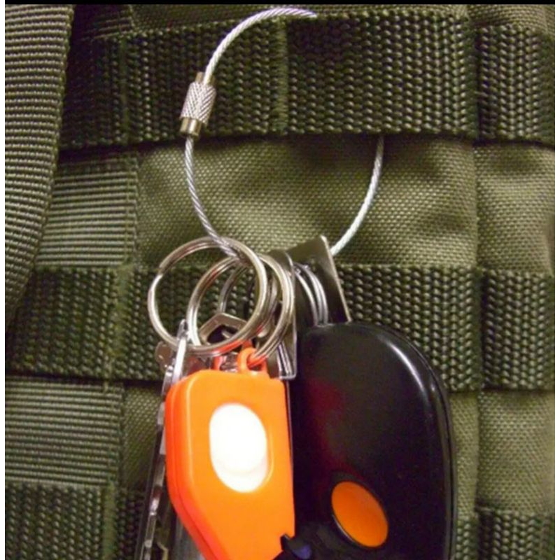 Jual Tali carabiner stainless steel wire keys hanging / tali Sling anti ...