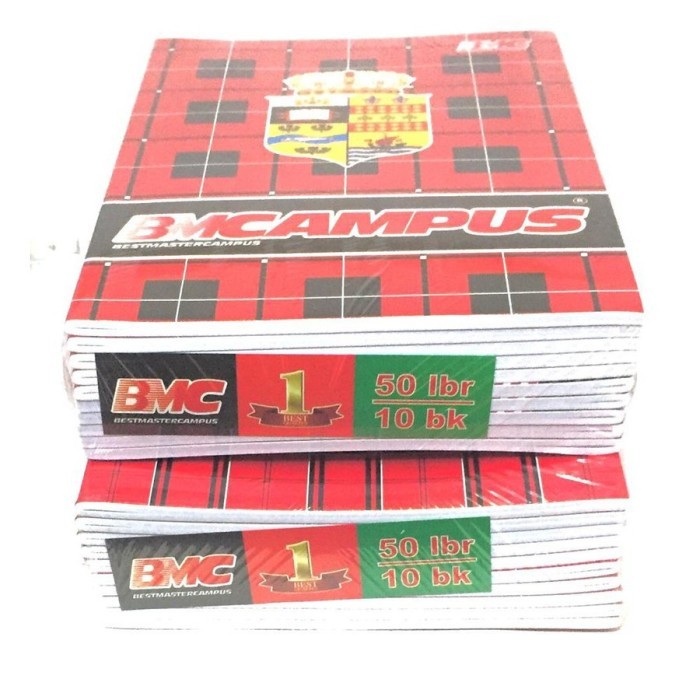 Jual Buku Tulis BMB / BMC Campus 50 lembar (1 Pack 10 Buku) | Shopee ...