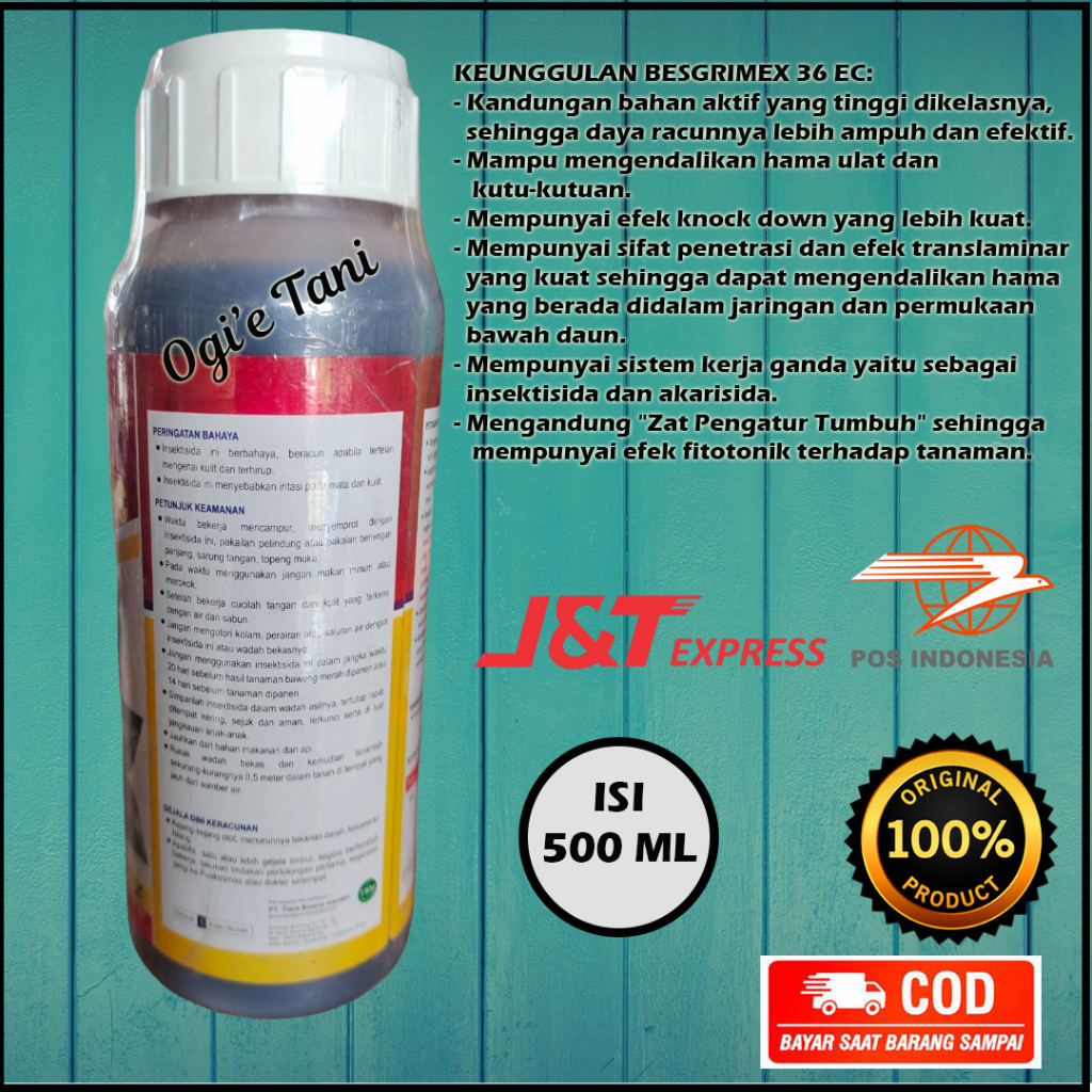 Jual Insektisida Besgrimex 36EC, Racun Kontak dan Lambung Yang Bersifat ...